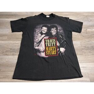 Vintage Travis Tritt Marty Stuart‎ T-Shirt Country Music 90s Size L Made in USA